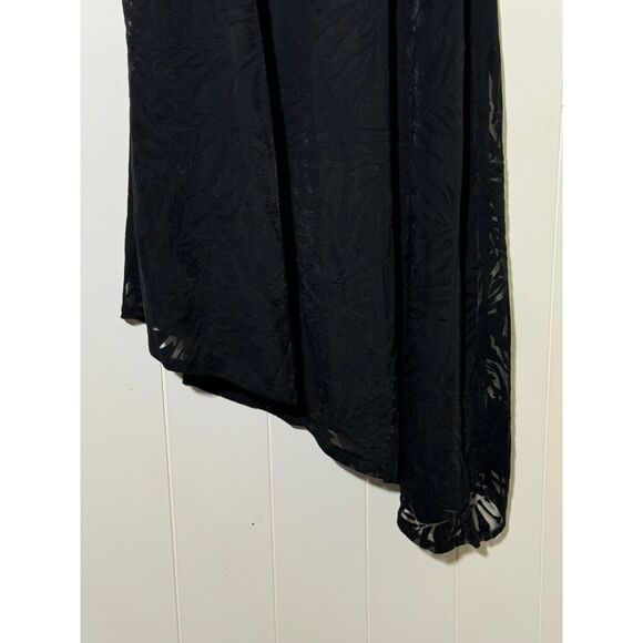 Jennifer Lopez · Large · Asymmetrical Burnout Dress · Lined Jersey Mineral Black - Picture 5 of 13